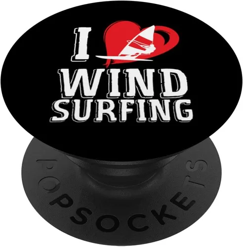 Vista 6 de Windsurfing Love Windsurf Surfing Windsurfer PopSockets MagSafe PopGrip for iPhone