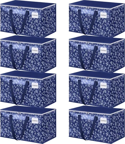 Vista 13 de HomeHacks Bolsas de mudanza, cajas de mudanza de tamaño extragrande, bolsas de equipaje resistentes con cremallera suave y asas resistentes, gran