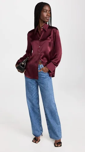 Vista 5 de Vince Mujer LS Fruncido Bk Blusa