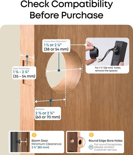 Vista 6 de eufy Security Smart Lock FamiLock C32, cerradura sin llave de huellas