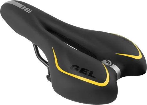 Vista 13 de MSDADA Asiento de bicicleta de gel, sillín de bicicleta para hombres y mujeres, asiento de bicicleta impermeable, cómodo y suave cojín para Negro