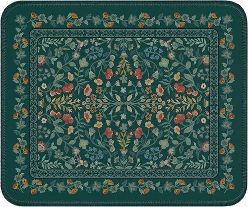 Vista 33 de iCasso Alfombrilla de mouse estética pequeña con diseño floral, mini alfombrilla de mouse portátil rosa, antideslizante y cómoda, de tela para mouse