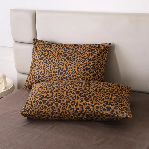 Vista 7 de Mengersi Juego de edredón con estampado de leopardo, tamaño matrimonial, estampado de guepardo, reversible, para todas las estaciones, con 2 fundas