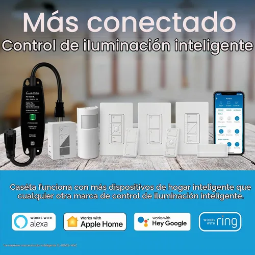 Vista 6 de Lutron Caseta - Sensor de movimiento inteligente de encendido y apagado automático para iluminación, interruptores y controles de ventiladores, sin