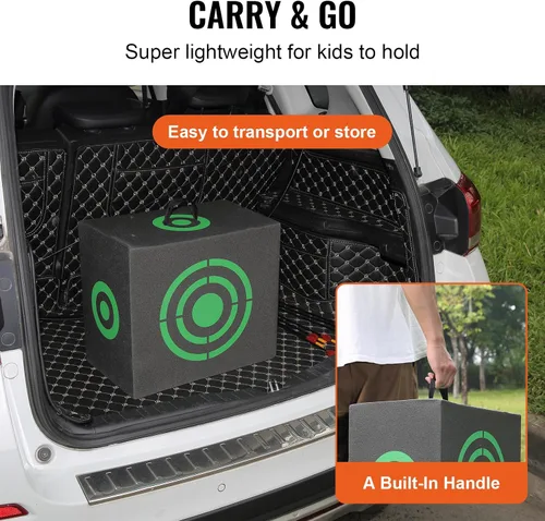 Vista 4 de VEVOR Archery Target Block, All-Side Bow Target Block, Outdoor Portable Archery Target with Carry Handle, Easy Arrow Removal, Great Visibility