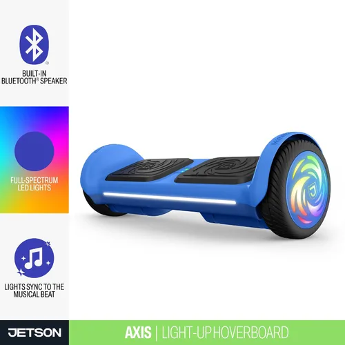 Vista 2 de Jetson Axis - Tabla de gravedad iluminada, tabla de montar eléctrica autoequilibrada para niños con ruedas iluminadas LED, altavoz Bluetooth