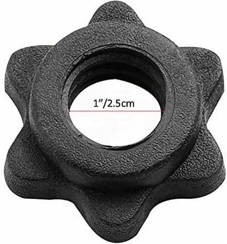 Vista 6 de Collares de Mancuernas de 1 Pulgada Tuerca Hexagonal de Mancuerna Abrazaderas de Collar de Barra Clips de Peso para Mancuernas, Collares Spinlock