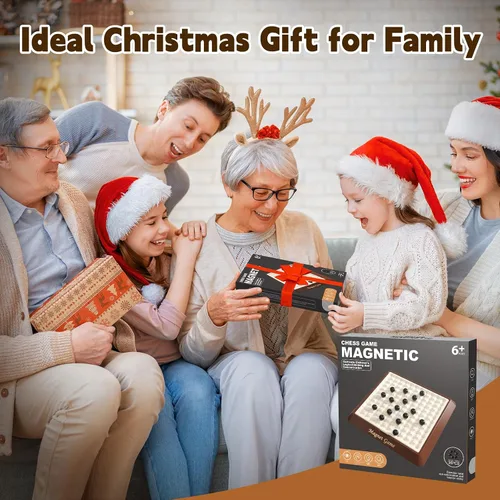 Vista 3 de Juego Magnético, Juegos de Mesa para Adultos y Niños con Tablero de Almacenamiento, Juegos Familiares para Niños y Adultos, Juego Magnético