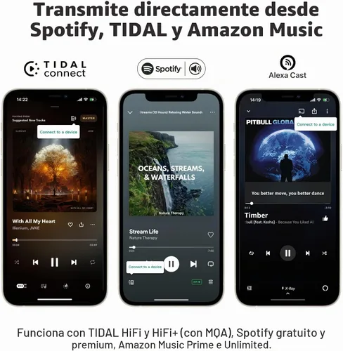 Vista 5 de WiiM Mini AirPlay 2 - Streamer de audio inalámbrico, estéreo multihabitación, preamplificador, funciona con asistentes de voz Alexa y Siri