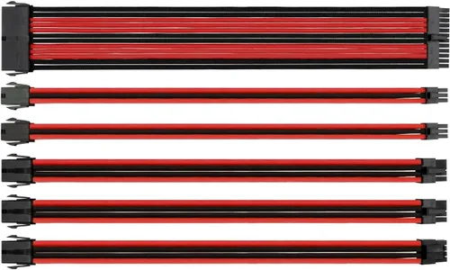 Vista 6 de Thermaltake TtMod Kit de cable de alimentación de extensión de manguito ATX/EPS/8-pin PCI-E/6-pin PCI-E con peines, azul/negro AC-035-CN1NAN-A1
