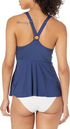Vista 2 de Catalina Tankini estándar de cuello recto para mujer