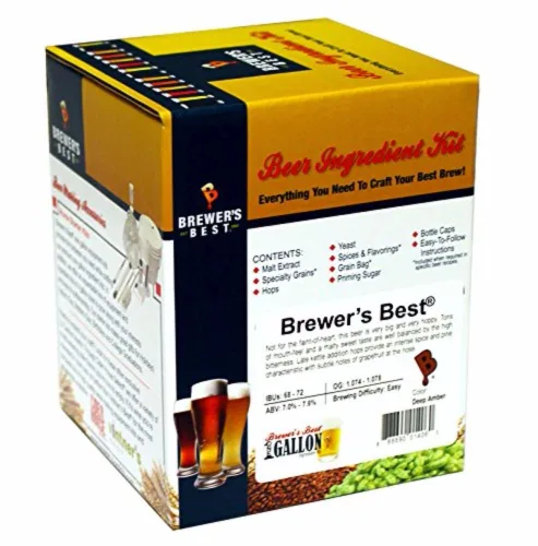 Vista 3 de Brewer's Best Kit de ingredientes de cerveza casera de un galón (Pale Ale)