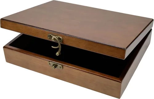 Vista 13 de WE Games Old World Wooden Keepsake Box Teñido en negro
