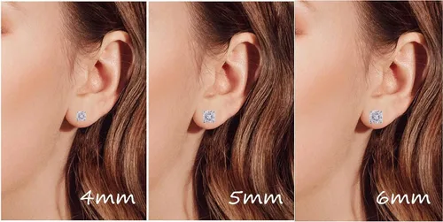 Vista 3 de Aretes de plata de ley 925 con circonita cúbica para mujeres y hombres, juego de aretes de perlas cultivadas en agua dulce natural, hipoalergénicos