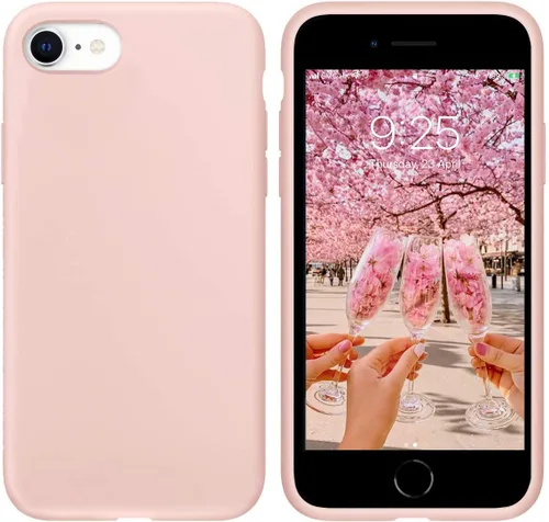 Vista 10 de IceSword Funda para iPhone SE 3 2022 [actualizada]/ iPhone SE 2020 (2ª generación)/iPhone 7/iPhone 8 funda de silicona azul, funda de goma de gel