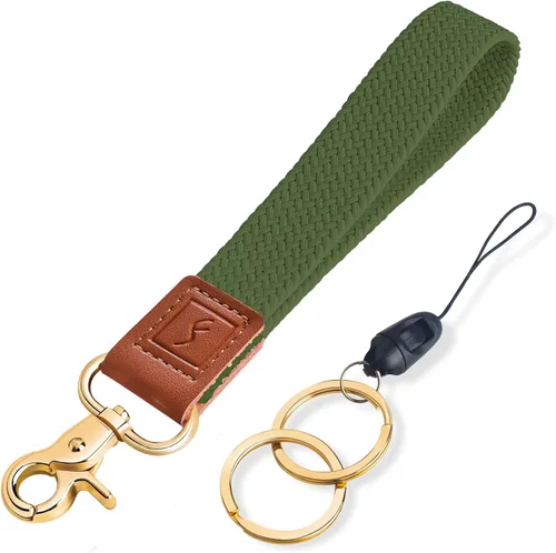 Vista 13 de Fishent Llavero de Muñeca Elástico, Cordones de Muñeca Trenzados Lindos para Llaves, Soporte de Llavero para Mujeres y Hombres, Correa de Muñeca