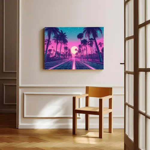 Vista 8 de XAHOR Neon Vaporwave Art Print – Cyberpunk Aesthetic Wall Decor – Retro Futuristic Subculture Poster – Trendy Modern Artwork Canvas Posters Wall Art