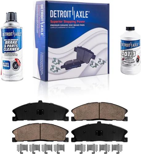 Vista 78 de Detroit Axle - Pastillas de freno de cerámica delanteras Reemplazo de pinza de freno derecha para Dodge Ram 1500 Dakota, Ram 1500 Classic - Juego
