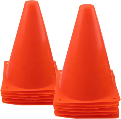 Vista 7 de Mirepty Conos de Tráfico de Plástico de 7 Pulgadas Marcador de Agilidad para Entrenamiento Deportivo para Fútbol, Patinaje, Fútbol Americano