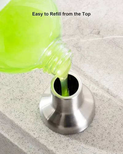 Vista 3 de Darnok 78112SS Colin - Dispensador de jabón para fregadero de cocina, bomba para lavar platos, jabón líquido o loción de manos, recarga desde