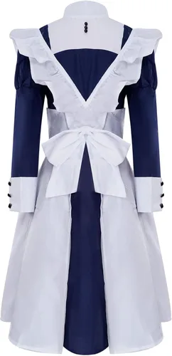 Vista 3 de Anime Cosplay Maid Outfit Black Butler Anime Maid Outfit Mer-Rin Maid Uniform Halloween Party Maid Uniform Costume