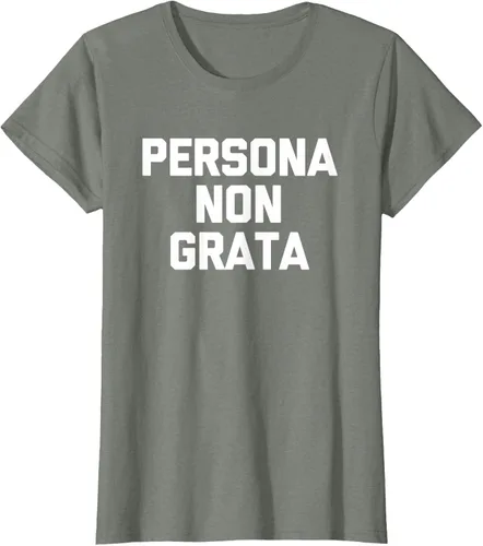 Vista 14 de Persona Non Grata - Divertida camiseta sarcástica con frase sarcástica, Negro