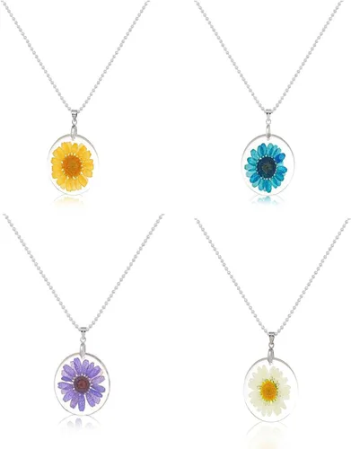 Vista 3 de YouthBro - Juego de 60 flores secas blancas prensadas con margaritas – Juego de 60 flores naturales reales para resina, bricolaje, joyas, velas