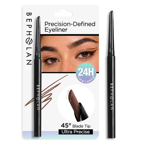 Vista 6 de BEPHOLAN Lápices delineadores de ojos negros, lápiz delineador de ojos de gel impermeable para mujer, impermeable, a prueba de manchas, de larga