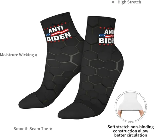 Vista 7 de GDJF Impeach Anti Biden Ankle Socks Winter Low Cut Sports Warm Comfort Breathable Casual Socks For Mens And Womens (13)