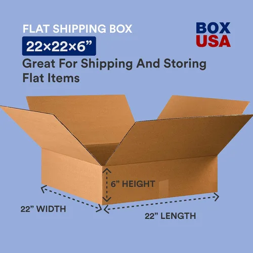 Vista 2 de Selecciona un tamaño: Caja de EE. UU., cajas planas., Kraft, 15