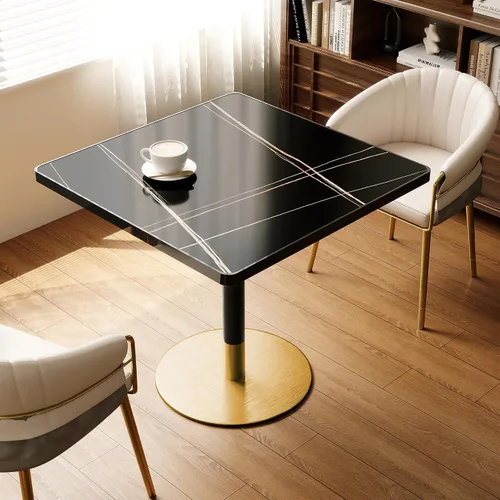 Vista 31 de Mesa de tulipán de 31.5 pulgadas, mesa de comedor redonda con mesa de Aqua Jade (oro rosa)