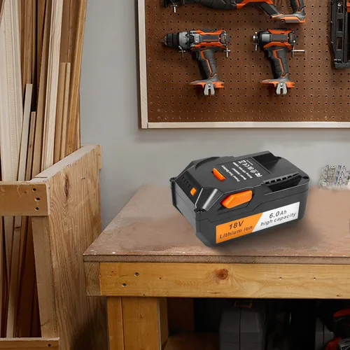 Vista 7 de Fancy Buying Paquete de 2 6.0Ah de repuesto para batería Ridgid 18V R840083 R840084 R840085 R840086 R840087 R840095 R86092 AC840087P Taladro