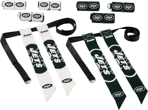 Vista 26 de Franklin Sports NFL - Conjuntos de fútbol con bandera del equipo de la NFL, cinturones + banderas, para niños + adultos, se adapta a cintura
