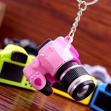 Vista 9 de JJLFresheners 3 llaveros para cámara con sonido, llavero de decoración, cartera, colgante de mini diseño, lindo anillo novedoso, llavero colgante