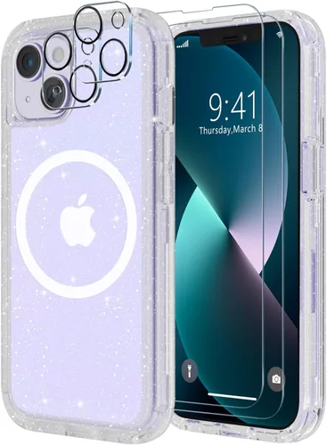 Vista 13 de Diverbox - Funda para iPhone 13 a prueba de golpes, caídas y polvo, funda de protección resistente para iPhone 13 de Apple, color negro