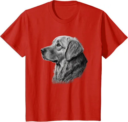 Vista 3 de Camiseta divertida Golden Retriever, Negro