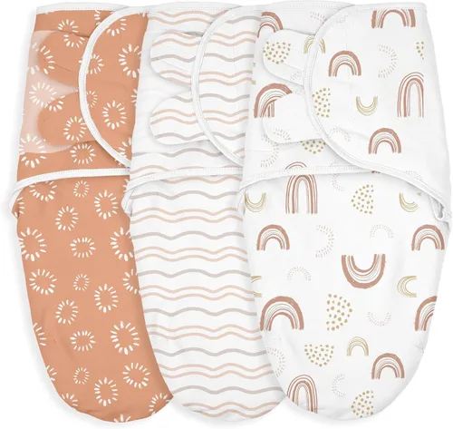Vista 12 de GLLQUEN BABY Sacos de Dormir Envolventes Orgánicos para Recién Nacidos - Envolturas para Bebés de 0-3 Meses, Paquete de 3 Sacos Envolventes