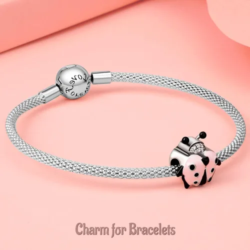 Vista 4 de Annmors Dijes para pulseras de plata de ley 925 para familia, amigos, angular, amor, corazón, colgante, pulsera y collar