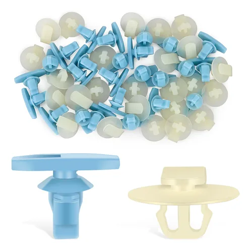 Vista 14 de GOOACC Clips de remache de nailon para guardabarros y protector de parachoques para GM, Ford y Chrysler 0.276 in, clips para carrocería