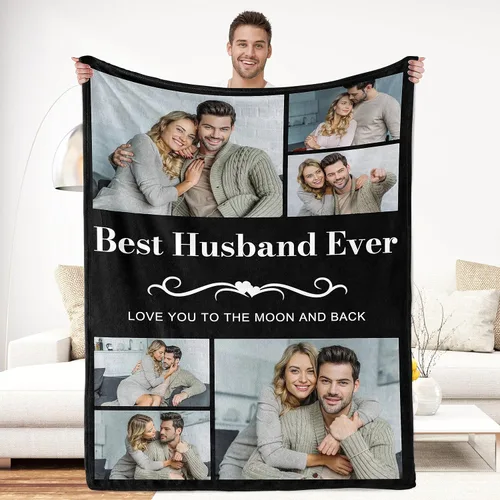 Vista 15 de Regalos de Beat Mom Ever, mantas personalizadas con fotos, mantas personalizadas con imagen para mamá de hija, hijo, a mi mamá, amante o esposa