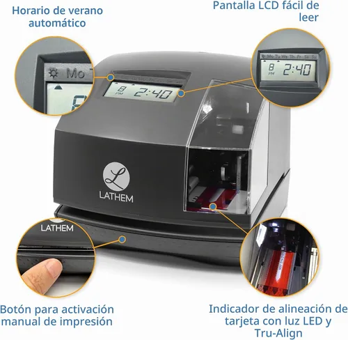 Vista 3 de Lathem, reloj con tecnología Tru-Align