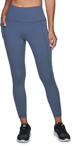 Vista 16 de RBX Leggings activos de cintura alta a prueba de sentadillas hasta el tobillo para mujer, leggings de yoga 7/8 con bolsillos 7/8 rojo polvoriento