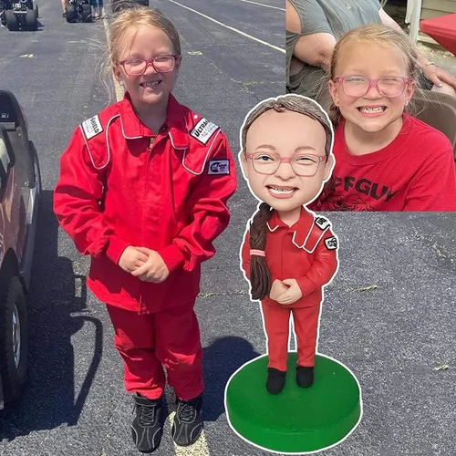 Vista 4 de Figuras de cabeza de bobble personalizadas, figuras de pesca para papá, figuras de cabeza de bobble hechas a mano, regalo de cumpleaños