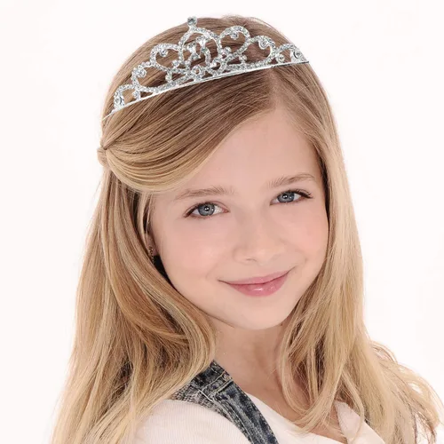 Vista 2 de Hedume Paquete de 6 diademas de corona de tiara de cristal de princesa, accesorios para el cabello con diamantes de imitación brillantes de metal