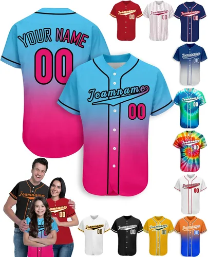 Vista 31 de Camiseta de béisbol personalizada para hombres, mujeres y niños con nombre, número y logotipo, camisetas de sóftbol personalizadas, S-4XL