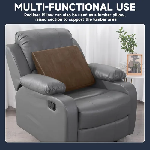 Vista 5 de MABOZOO Almohada de Cuña para Piernas de Sillón Reclinable, Cojín de Espuma Extra Grande para Reposapiés con Correas Ajustables, Extensor de Café