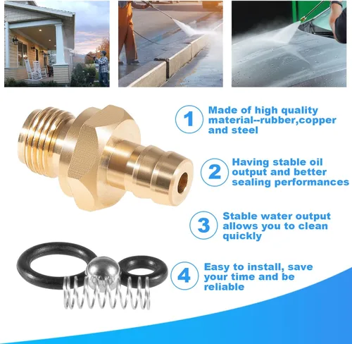 Vista 4 de Kit de reemplazo de inyector de jabón químico para lavadora a presión 2 uds. para 203640GS 190593GS 190635GS