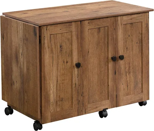 Vista 10 de Mueble móvil para costura y otras manualidades de madera de cerezo, Madera Manufacturada, Cinnamon Cherry