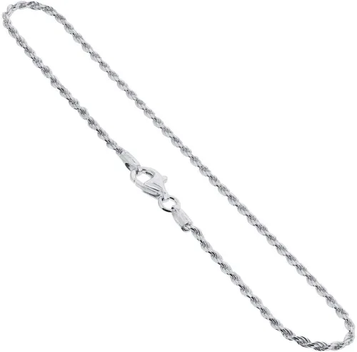 Vista 2 de Gem Avenue Tobillera de plata de ley 925 para mujer con un cierre seguro de langosta y cadena de pie de cuerda de 0.069 pulgadas, elige entre