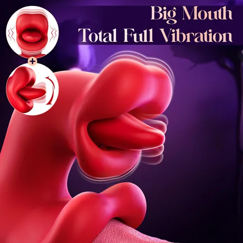 Vista 4 de Toendi Vibrador de lengua de juguete para mujeres, juguetes sexuales, vibradores de punto G, consolador con 9 modos de vibración, 9 modos